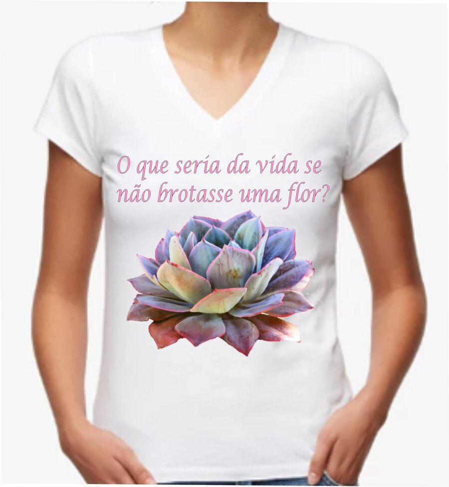 Baby look frase flores